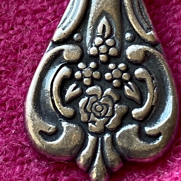 Vintage Silver Plated Spoon Key Chain Hook Ornate by Kat’s Creations - Picture 6 of 9